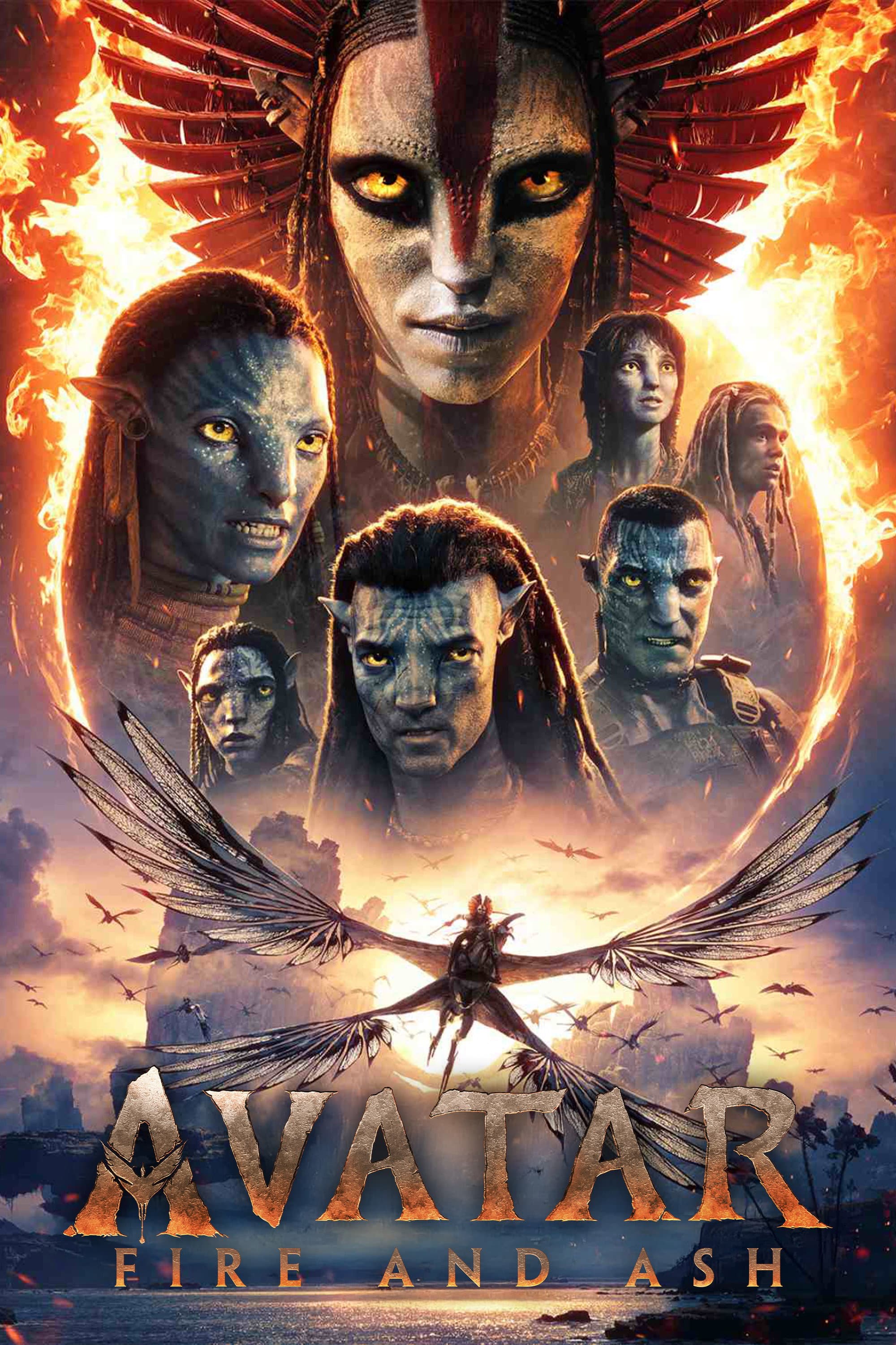 Movie poster of "Avatar: Fire and Ash"
