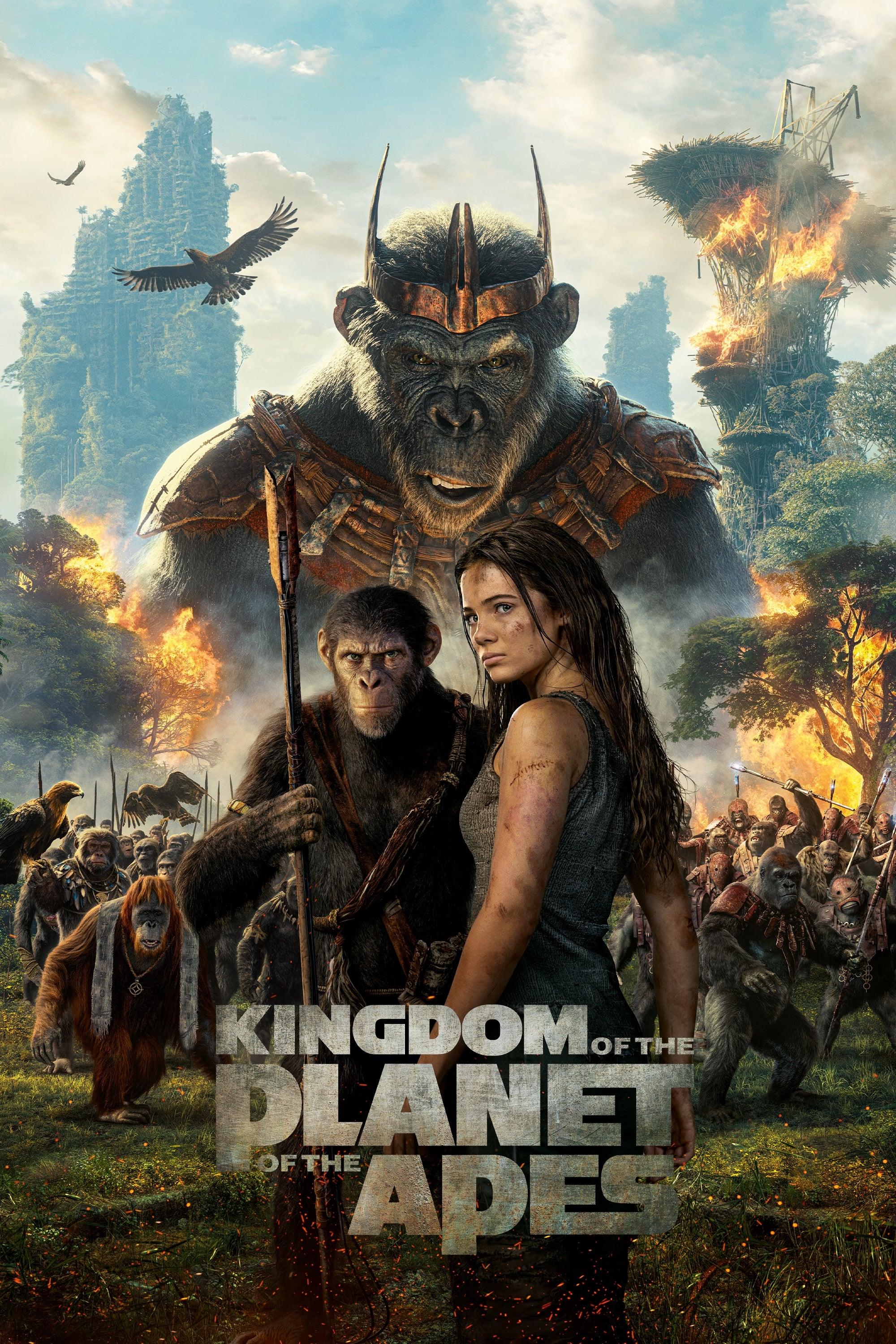 Movie poster of "Kingdom of the Planet of the Apes"