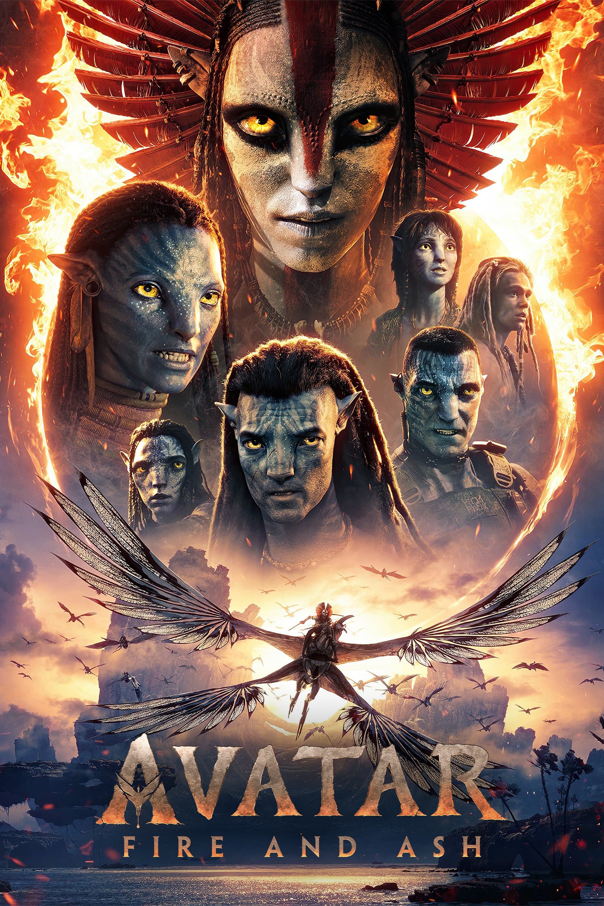 Movie poster of "Avatar: Fire and Ash"
