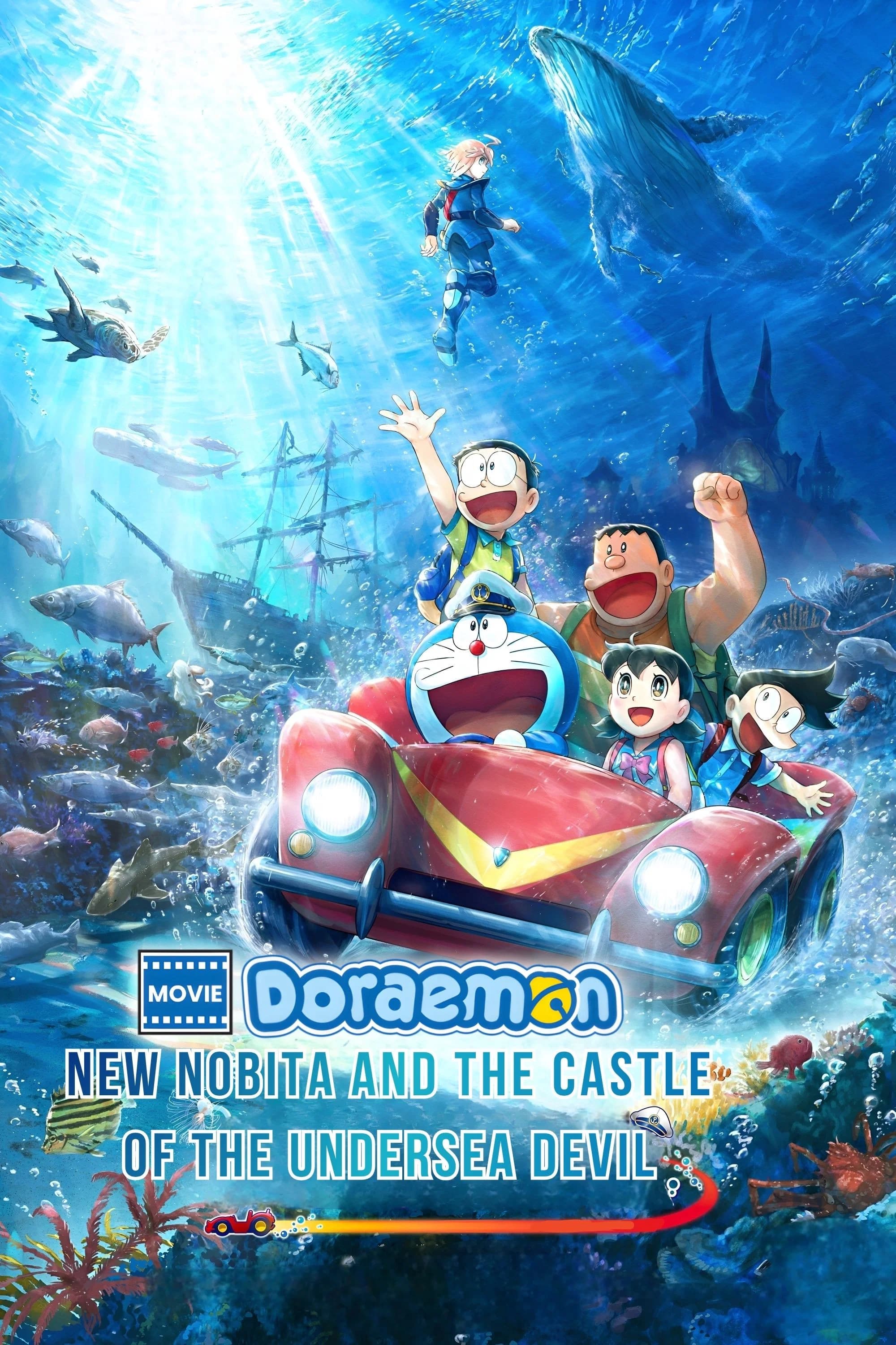 Movie poster of "Doraemon the Movie: New Nobita and the Castle of the Undersea Devil"